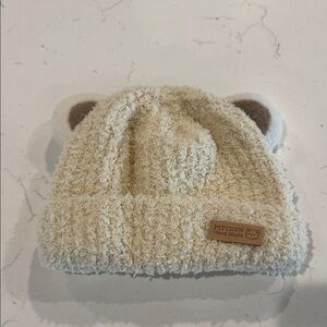 Handmade Kids Beige Bear Ear Hat